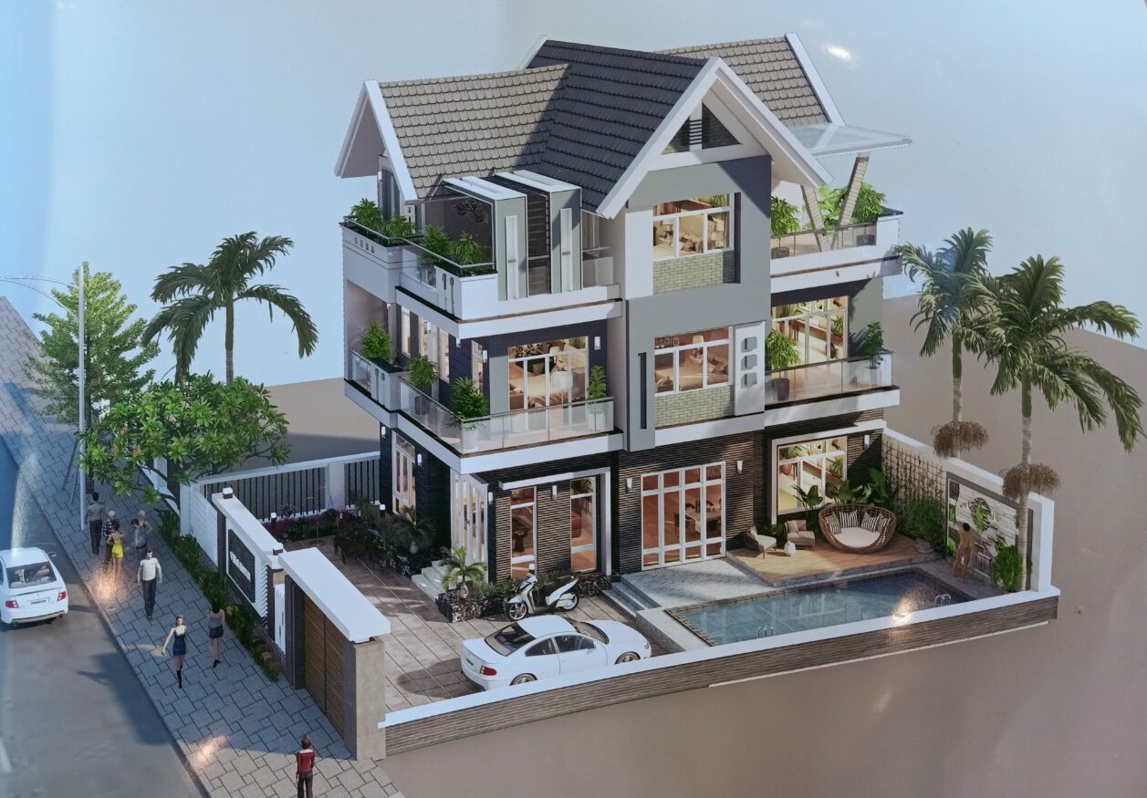 Công trình anh Tuấn, Tiền Hải, Thái Bình được Aluna Door&Window thi công và lắp đặt cửa nhôm cao cấp